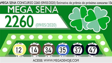 mega-sena 2260|Resultado Mega Sena 2260 sábado 09/05/2020 .